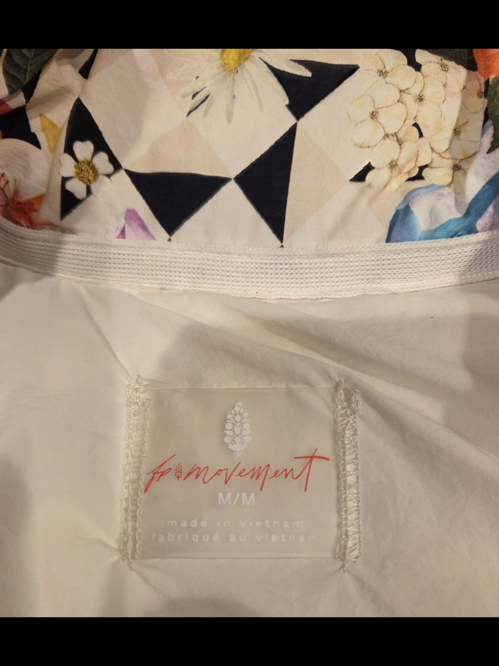 FP Movement by Free People Floral Quilted Packable Puffer Jacket - White Multi - Picture 6 of 7